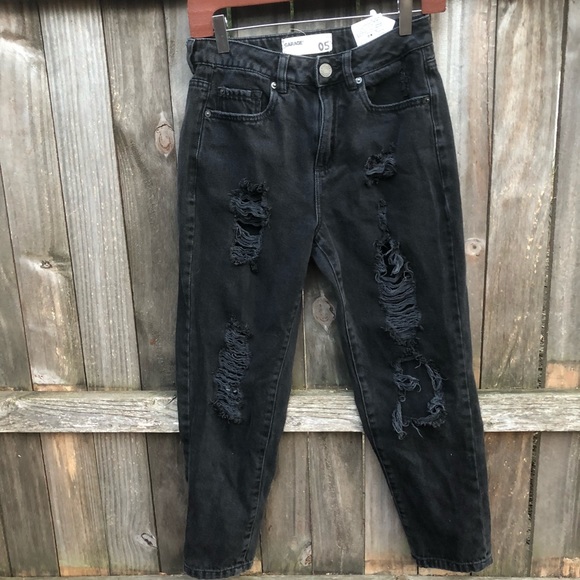 high waisted jeans garage